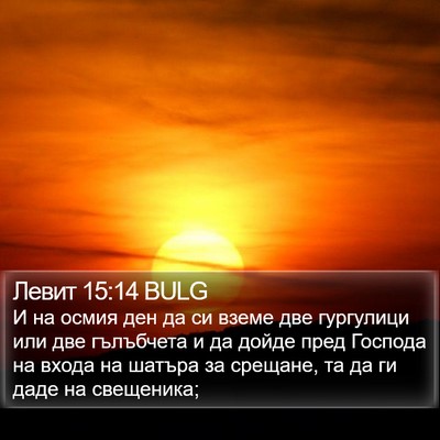Левит 15:14 BULG Bible Verse Image
