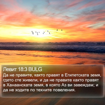 Левит 18:3 BULG Bible Verse Image