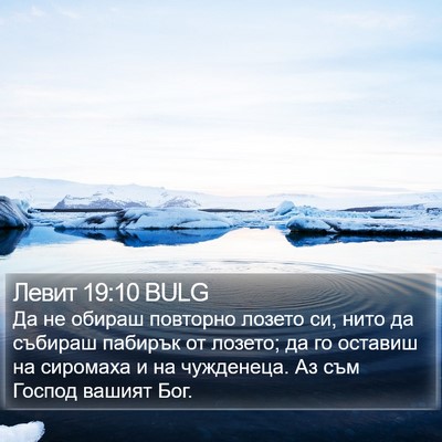 Левит 19:10 BULG Bible Verse Image