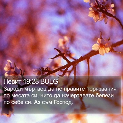 Левит 19:28 BULG Bible Verse Image