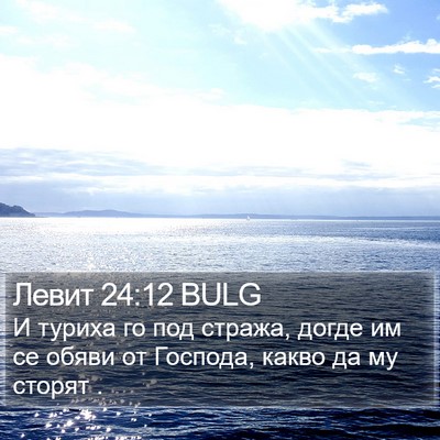 Левит 24:12 BULG Bible Verse Image