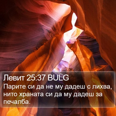 Левит 25:37 BULG Bible Verse Image