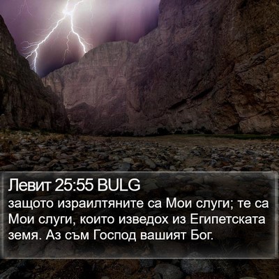 Левит 25:55 BULG Bible Verse Image