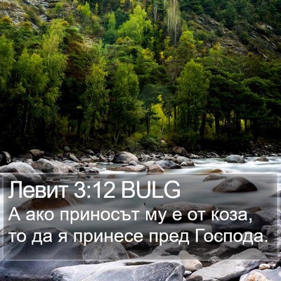 Левит 3:12 BULG Bible Verse Image