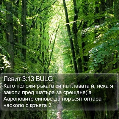 Левит 3:13 BULG Bible Verse Image