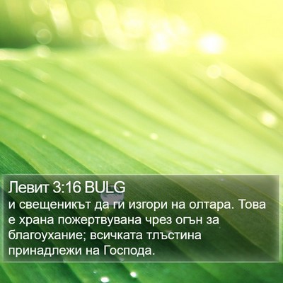 Левит 3:16 BULG Bible Verse Image