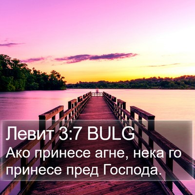 Левит 3:7 BULG Bible Verse Image
