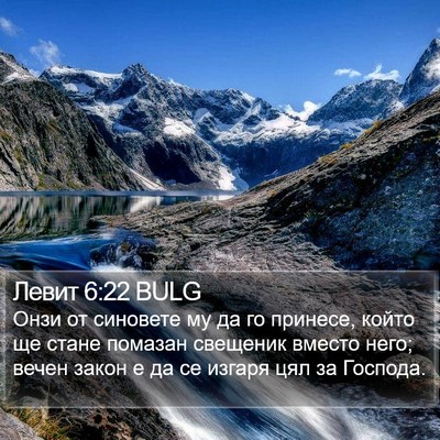 Левит 6:22 BULG Bible Verse Image