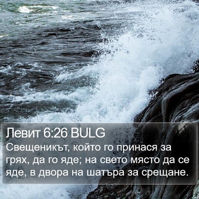 Левит 6:26 BULG Bible Verse Image