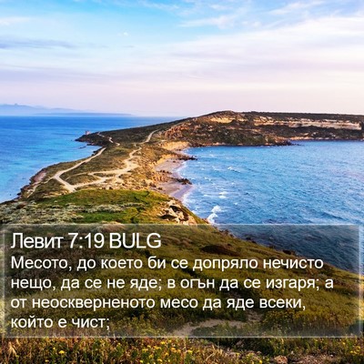 Левит 7:19 BULG Bible Verse Image