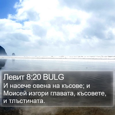 Левит 8:20 BULG Bible Verse Image