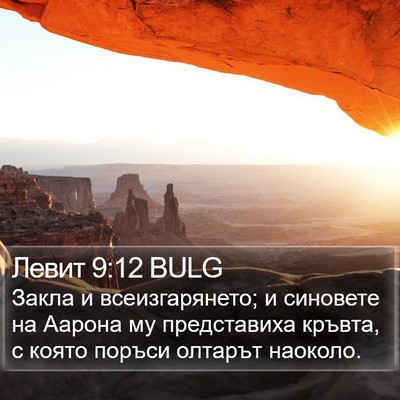 Левит 9:12 BULG Bible Verse Image
