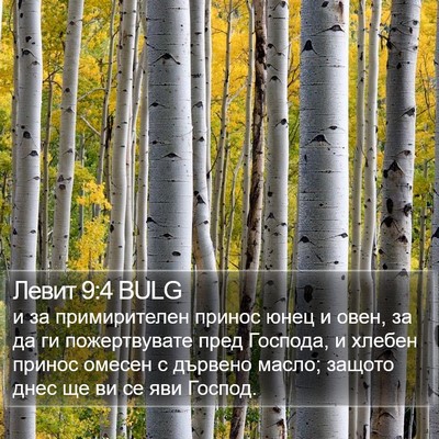 Левит 9:4 BULG Bible Verse Image