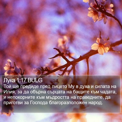 Лука 1:17 BULG Bible Verse Image