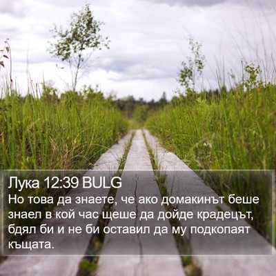Лука 12:39 BULG Bible Verse Image
