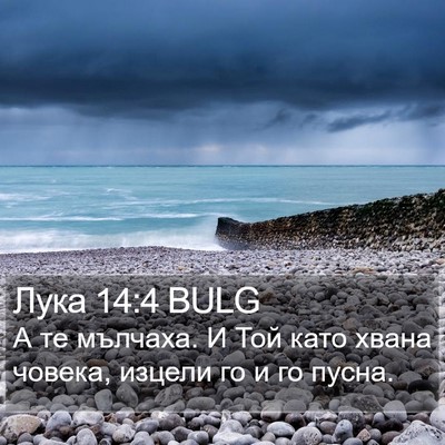 Лука 14:4 BULG Bible Verse Image