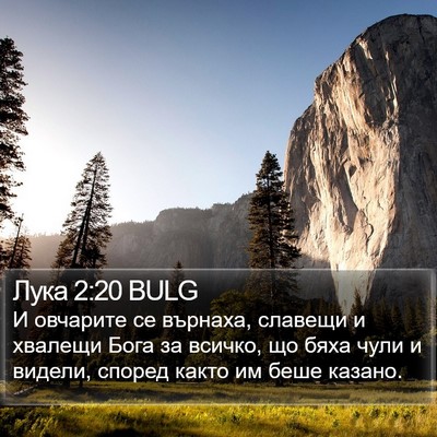 Лука 2:20 BULG Bible Verse Image