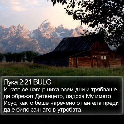 Лука 2:21 BULG Bible Verse Image