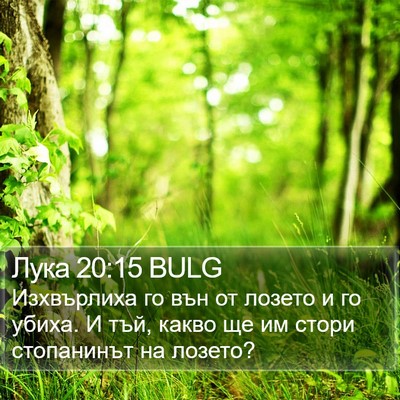 Лука 20:15 BULG Bible Verse Image