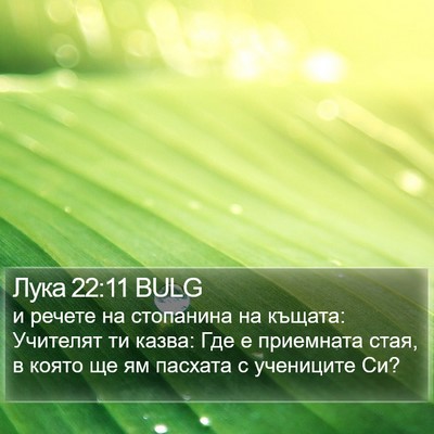 Лука 22:11 BULG Bible Verse Image