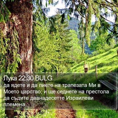 Лука 22:30 BULG Bible Verse Image