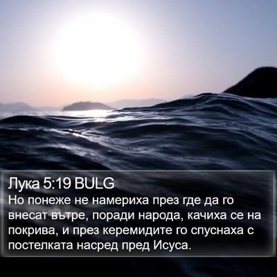 Лука 5:19 BULG Bible Verse Image