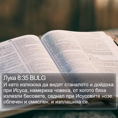 Лука 8:35 BULG Bible Verse Image