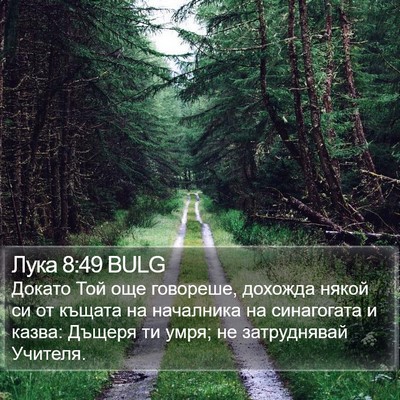 Лука 8:49 BULG Bible Verse Image