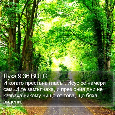 Лука 9:36 BULG Bible Verse Image