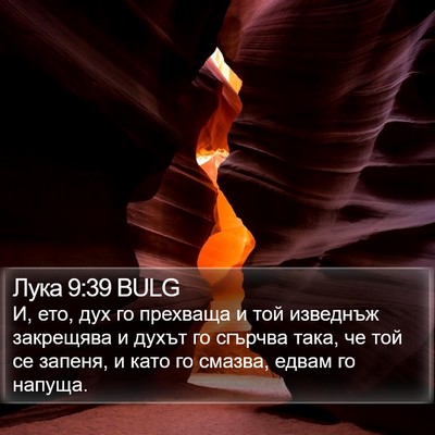 Лука 9:39 BULG Bible Verse Image