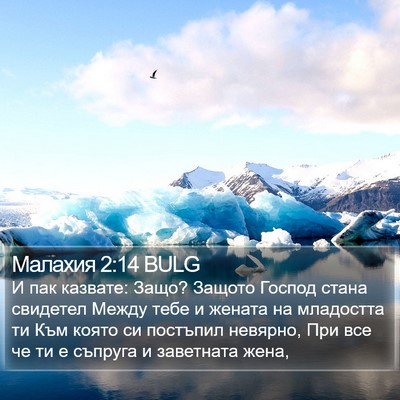 Малахия 2:14 BULG Bible Verse Image