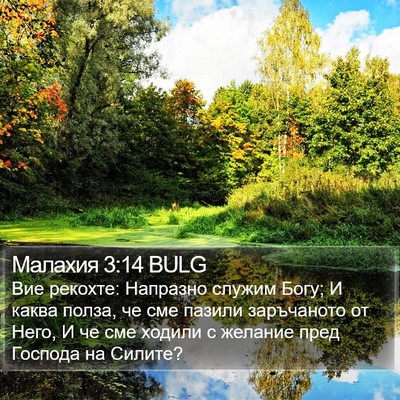 Малахия 3:14 BULG Bible Verse Image
