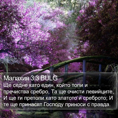 Малахия 3:3 BULG Bible Verse Image