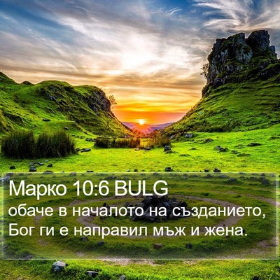 Марко 10:6 BULG Bible Verse Image