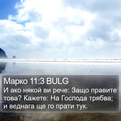 Марко 11:3 BULG Bible Verse Image