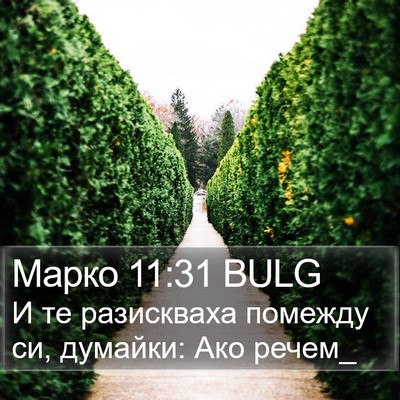Марко 11:31 BULG Bible Verse Image