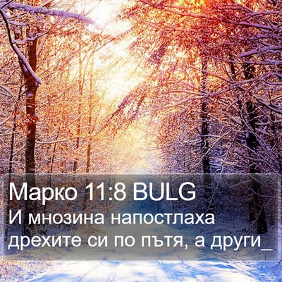 Марко 11:8 BULG Bible Verse Image