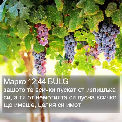 Марко 12:44 BULG Bible Verse Image