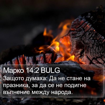 Марко 14:2 BULG Bible Verse Image