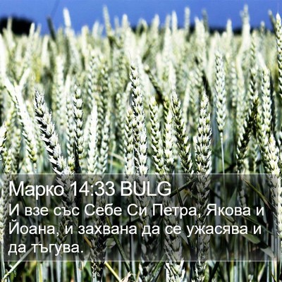 Марко 14:33 BULG Bible Verse Image