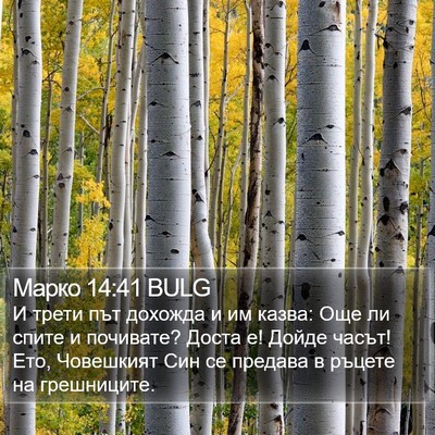 Марко 14:41 BULG Bible Verse Image