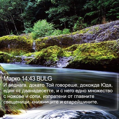 Марко 14:43 BULG Bible Verse Image