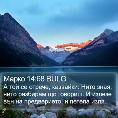 Марко 14:68 BULG Bible Verse Image