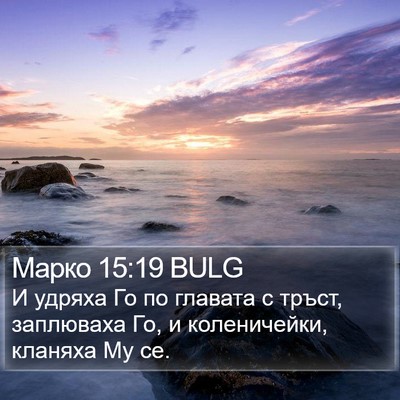 Марко 15:19 BULG Bible Verse Image