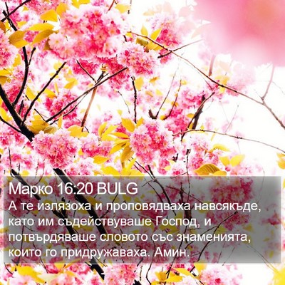 Марко 16:20 BULG Bible Verse Image