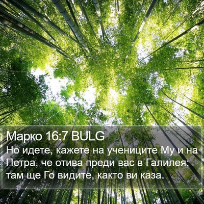 Марко 16:7 BULG Bible Verse Image