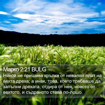 Марко 2:21 BULG Bible Verse Image