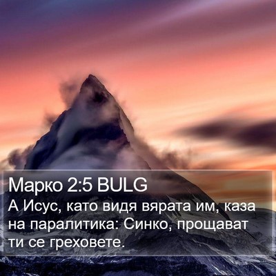 Марко 2:5 BULG Bible Verse Image
