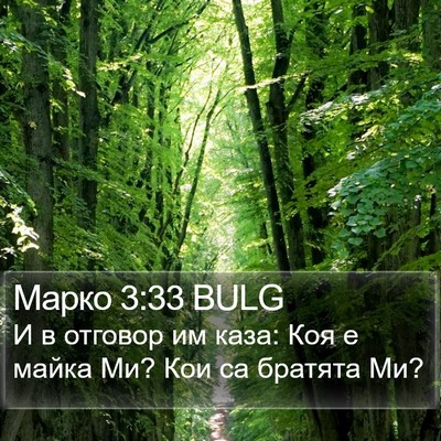 Марко 3:33 BULG Bible Verse Image