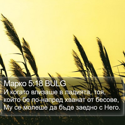 Марко 5:18 BULG Bible Verse Image